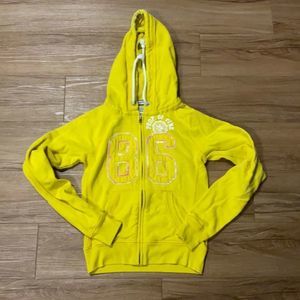 Pink women’s zip up Hoodie.